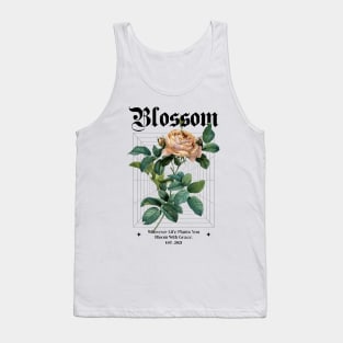 Blossom Streetwear Aesthetic - White Tank Top